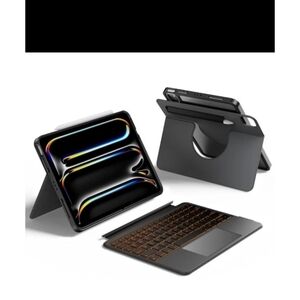 Detachable Keyboard Case Only for Ipad Pro 11 (M4 2024), Magnetic Rotatable Case